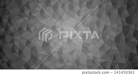 Dark polygon design geometric pattern background with black gradient. 141450361
