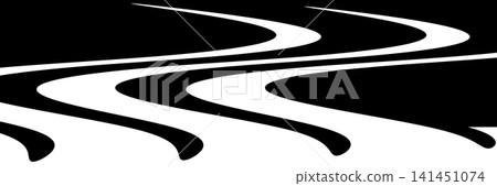 Image of winding rivers and roads Image of winding rivers and roads 141451074