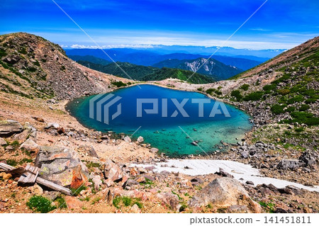 Suigaike Pond on Mt. Hakusan, one of Japan's 100 Famous Mountains. Suigaike Pond on Mt. Hakusan, one of Japan's 100 Famous Mountains. 141451811