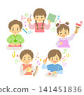 兒童享受手工樂趣的插圖 141451836