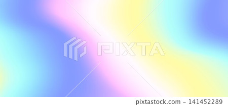 Colourful holographic wavy gradient background. Bright iridescent magic unicorn backdrop. Shiny liquid spectrum texture. Vector colorful pearl hologram bg effect wallpaper for cover, poster, banner Colourful holographic wavy gradient background. Bright iridescent magic unicorn backdrop. Shiny liquid spectrum texture. Vector colorful pearl hologram bg effect wallpaper for cover, poster, banner 141452289