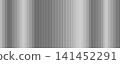 Thin to thick line metal gradation background. Grey striped halftone gradient texture. Repeated parallel strip wallpaper for banner, poster. Vector fade vertical stripe steel backdrop. Doppler concept 141452291
