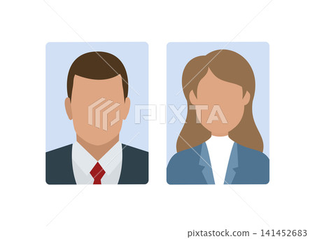 business professional man and woman avatar profile icons with suits business professional man and woman avatar profile icons with suits 141452683