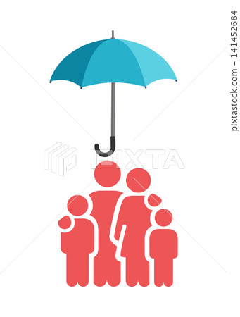 family protection and insurance conceptual illustration 141452684