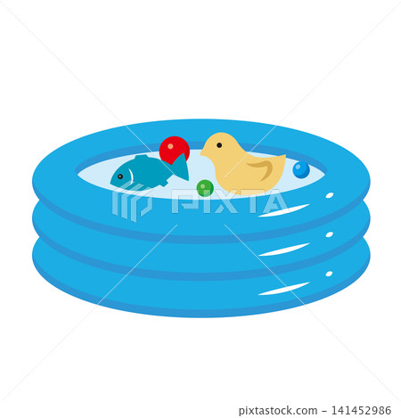 Inflatable pool illustration Inflatable pool illustration 141452986