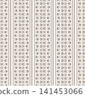 Seamless vector background. Golden white ornament. Ornate wallpaper features a symmetrical, vintage-inspired floral pattern.  For wallpaper, textile. Vector Illustration EPS10 141453066