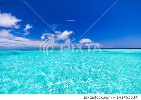 Miyako Island, Yaebise Reef - Blue Sea and Blue Sky Miyako Island, Yaebise Reef - Blue Sea and Blue Sky 141453534