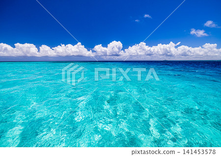 Miyako Island, Yaebise Reef - Blue Sea and Blue Sky Miyako Island, Yaebise Reef - Blue Sea and Blue Sky 141453578