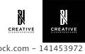 BN or NB initial letter logo design vector 141453972