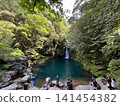 Niko-buchi and the Niyodo Blue waterfall basin in summer (Ino Town, Kochi Prefecture) 141454382