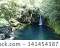 Niko-buchi and the Niyodo Blue waterfall basin in summer (Ino Town, Kochi Prefecture) 141454387
