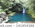 Niko-buchi and the Niyodo Blue waterfall basin in summer (Ino Town, Kochi Prefecture) 141454388