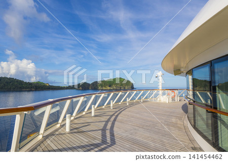 The deck of the Asuka III, docked at Futami Port on Chichijima Island in the Ogasawara Islands. The deck of the Asuka III, docked at Futami Port on Chichijima Island in the Ogasawara Islands. 141454462