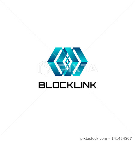 Blockchain Icon and Logo Design with Interlocking Hexagon Network Blockchain Icon and Logo Design with Interlocking Hexagon Network 141454507