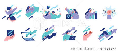 A set of illustrations of successful business people A set of illustrations of successful business people 141454572