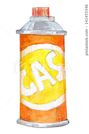 Watercolor illustration, hand-drawn illustration, gas can Watercolor illustration, hand-drawn illustration, gas can 141455346