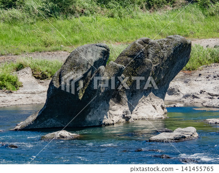 木曾川沿岸岩石的侵蝕 木曾川沿岸岩石的侵蝕 141455765