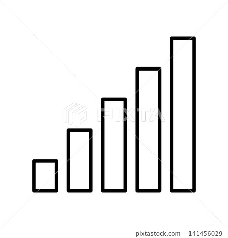 Simple icon illustration of a bar graph 004 Simple icon illustration of a bar graph 004 141456029