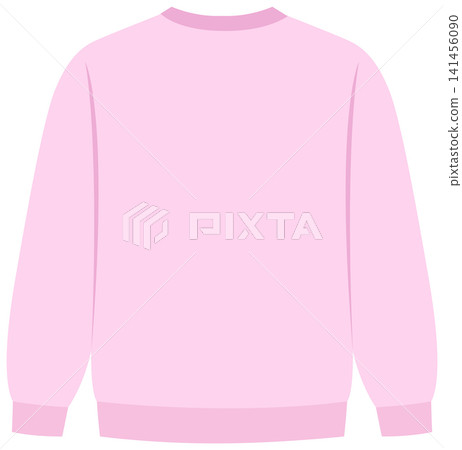 Pink Crewneck Sweatshirt Vector Illustration for Apparel Design Mockup Pink Crewneck Sweatshirt Vector Illustration for Apparel Design Mockup 141456090
