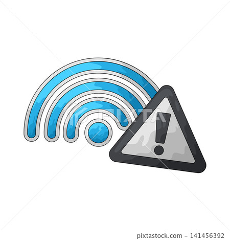 Illustration of network warning Illustration of network warning 141456392