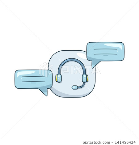 Illustration of headset support Illustration of headset support 141456424
