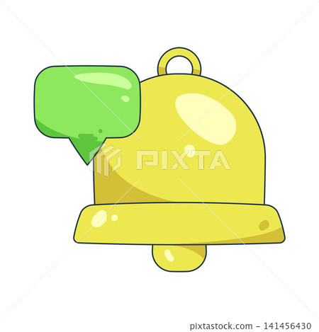 Illustration of notification bell Illustration of notification bell 141456430