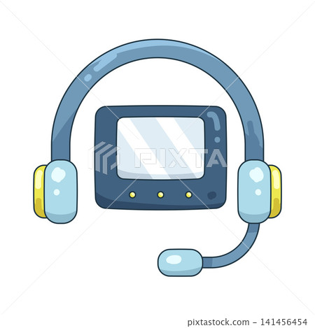 Illustration of headset support Illustration of headset support 141456454