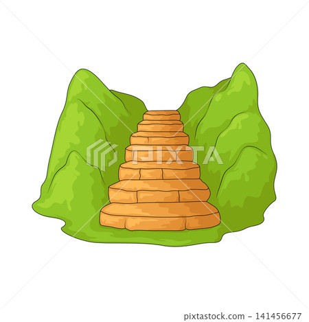 Illustration of Step Path Illustration of Step Path 141456677
