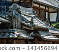 The roof of the gate of the building at Ota-juku on the Nakasendo Road 141456694