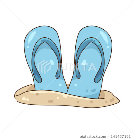Illustration of flip flops Illustration of flip flops 141457191
