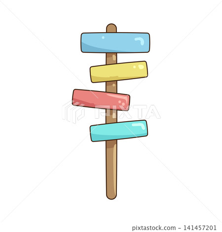 Illustration of signpost Illustration of signpost 141457201