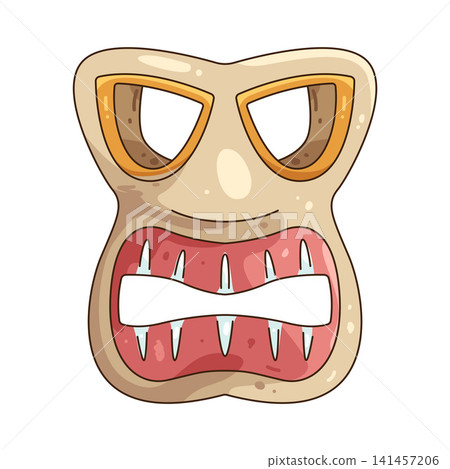 Illustration of tiki mask 141457206