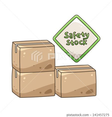 Illustration of safety stock boxes Illustration of safety stock boxes 141457275