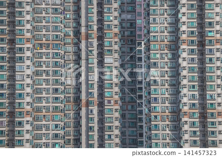 Hong Kong. July 19 2026 housing apartment towers in Po Lam. Hong Kong. July 19 2026 housing apartment towers in Po Lam. 141457323