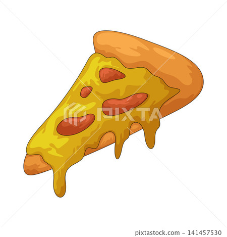 Illustration of Pizza Slice Illustration of Pizza Slice 141457530