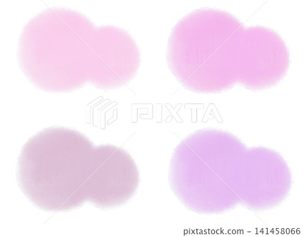 Colorful Pastel Watercolor Material Set Pink 141458066