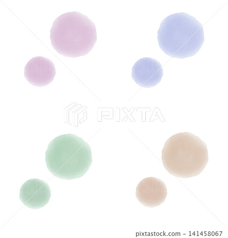 Colorful Pastel Watercolor Material Set Colorful Pastel Watercolor Material Set 141458067