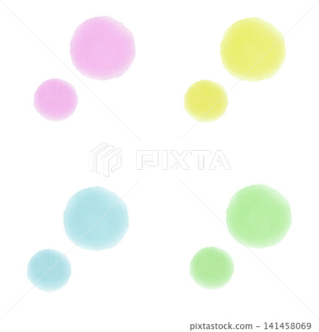Colorful Pastel Watercolor Material Set Colorful Pastel Watercolor Material Set 141458069