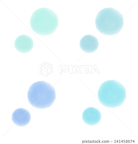 Colorful Pastel Watercolor Material Set - Blue Colorful Pastel Watercolor Material Set - Blue 141458074