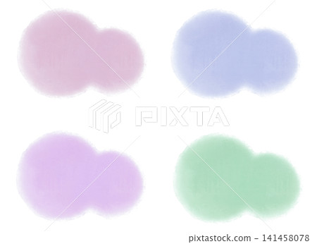 Colorful Pastel Watercolor Material Set Colorful Pastel Watercolor Material Set 141458078