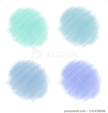 Colorful Pastel Watercolor Material Set - Blue Colorful Pastel Watercolor Material Set - Blue 141458086