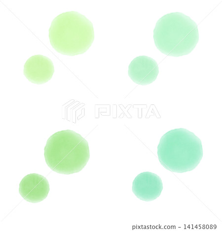 Colorful Pastel Watercolor Material Set (Green) 141458089
