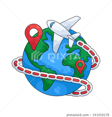 Illustration of global travel Illustration of global travel 141458176