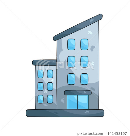 Illustration of office building Illustration of office building 141458197