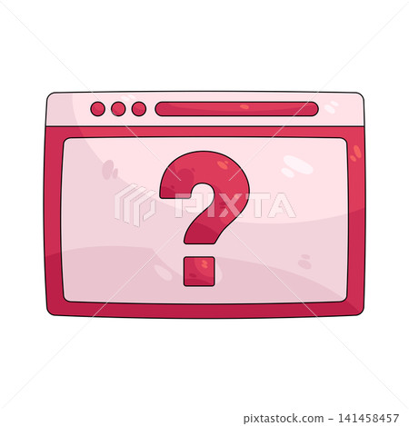Illustration of question mark in browser window Illustration of question mark in browser window 141458457