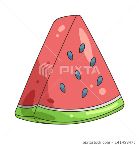 Illustration of watermelon slice Illustration of watermelon slice 141458475