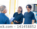 Staff members having a conversation 141458852