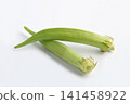 Salad okra (white okra) 141458922