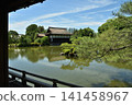 View of the VIP building and Seihō Pond from the Bridge Hall in the East Garden of Heian Shrine (Sakyo Ward, Kyoto City) 141458967