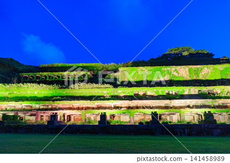 The Kitazawa Flotation Plant ruins, illuminated in early summer, Sado Island, Sado City, Niigata Prefecture. The Kitazawa Flotation Plant ruins, illuminated in early summer, Sado Island, Sado City, Niigata Prefecture. 141458989